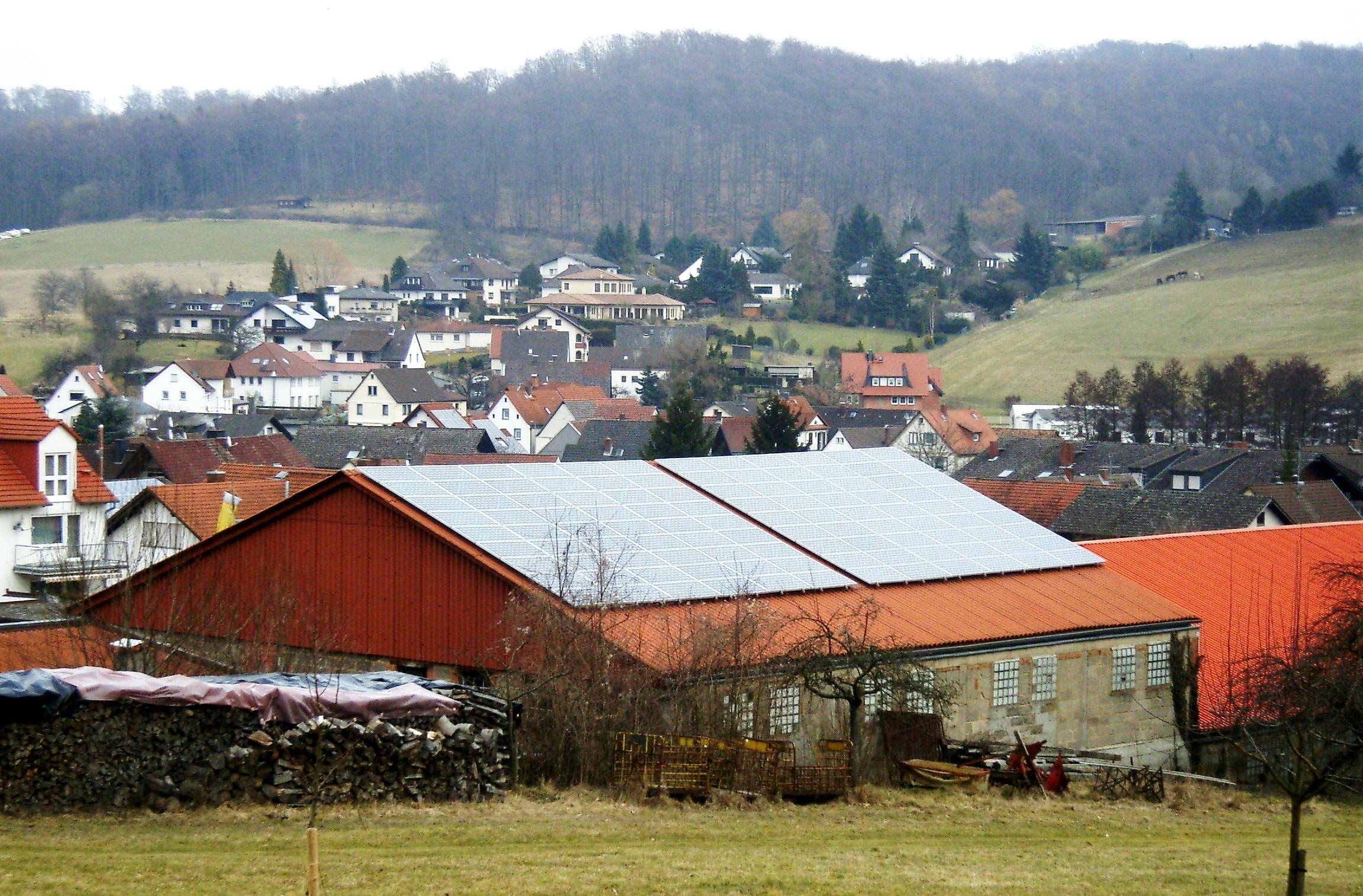 Photovoltaikanlage auf dem Dach des Bauhofes  -  Foto: Stephan Kühn, 2009